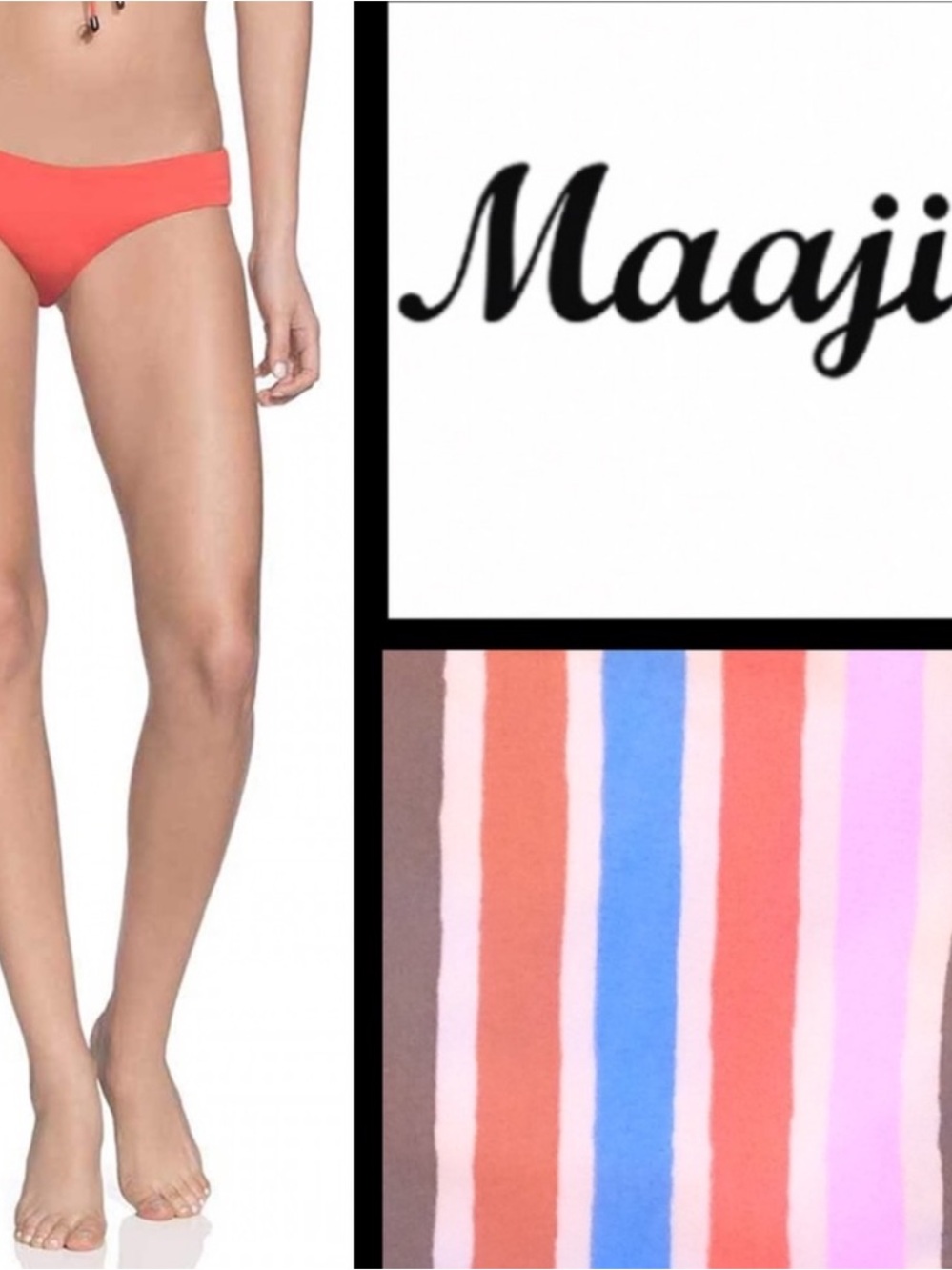 NWT Maaji Reversible Mandarin Spell Bikini Bottoms